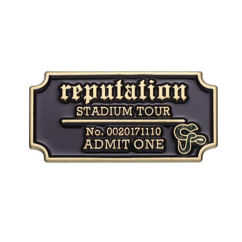 Personalized Taylor Swift Concert Brooch With Geometric Letter Styling For Lovers Music
