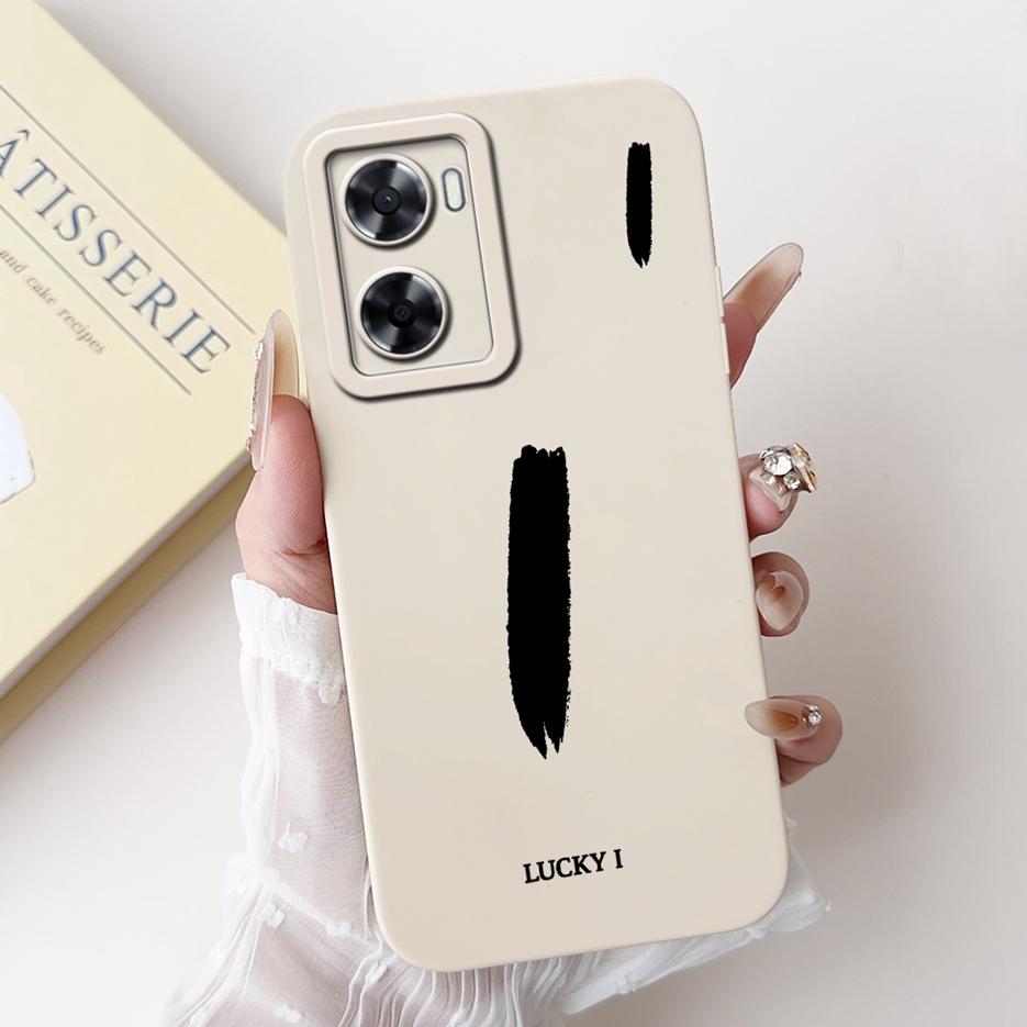 For Oppo A57 4G Case Oppo A57s CPH2385 Cute Lucky Letters Cover Soft Silicone Phone Case For Oppo A77s OppoA77 4G OppoA57 S Bags