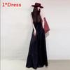 Summer Long Embroidered Knit Dress With Vneck For Plus Size Women