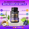 Le capsule di biotina, contenenti acido ialuronico ed estratto di collagene, supportano la salute di capelli, pelle e unghie.