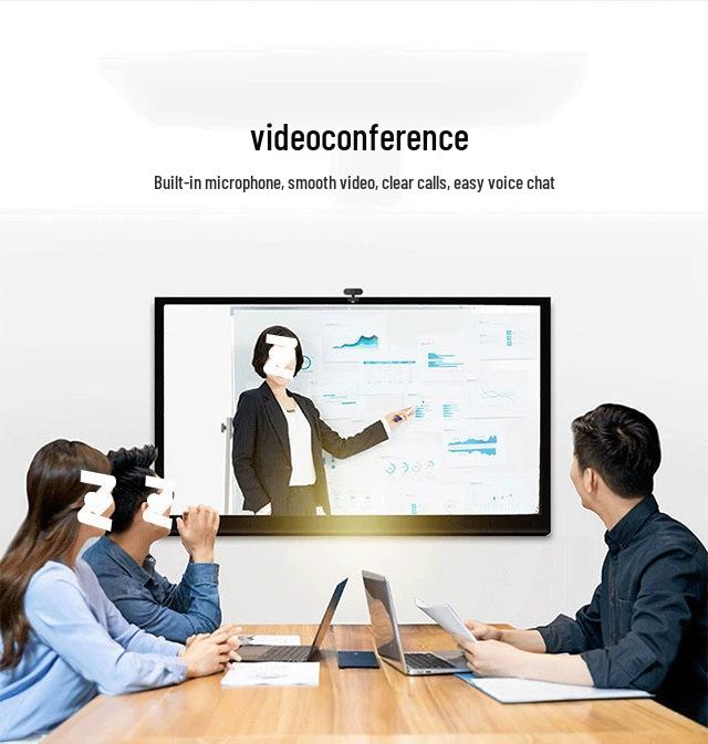 Universal Driver-Free Webcam with Microphone for Video Conferencing, Online Classes, Live Streaming & Hotel Check-In