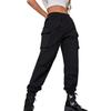 Damen High Waist Locker Cargo Hose Frühling Lässige Jogginghose mit Großer Seitentasche