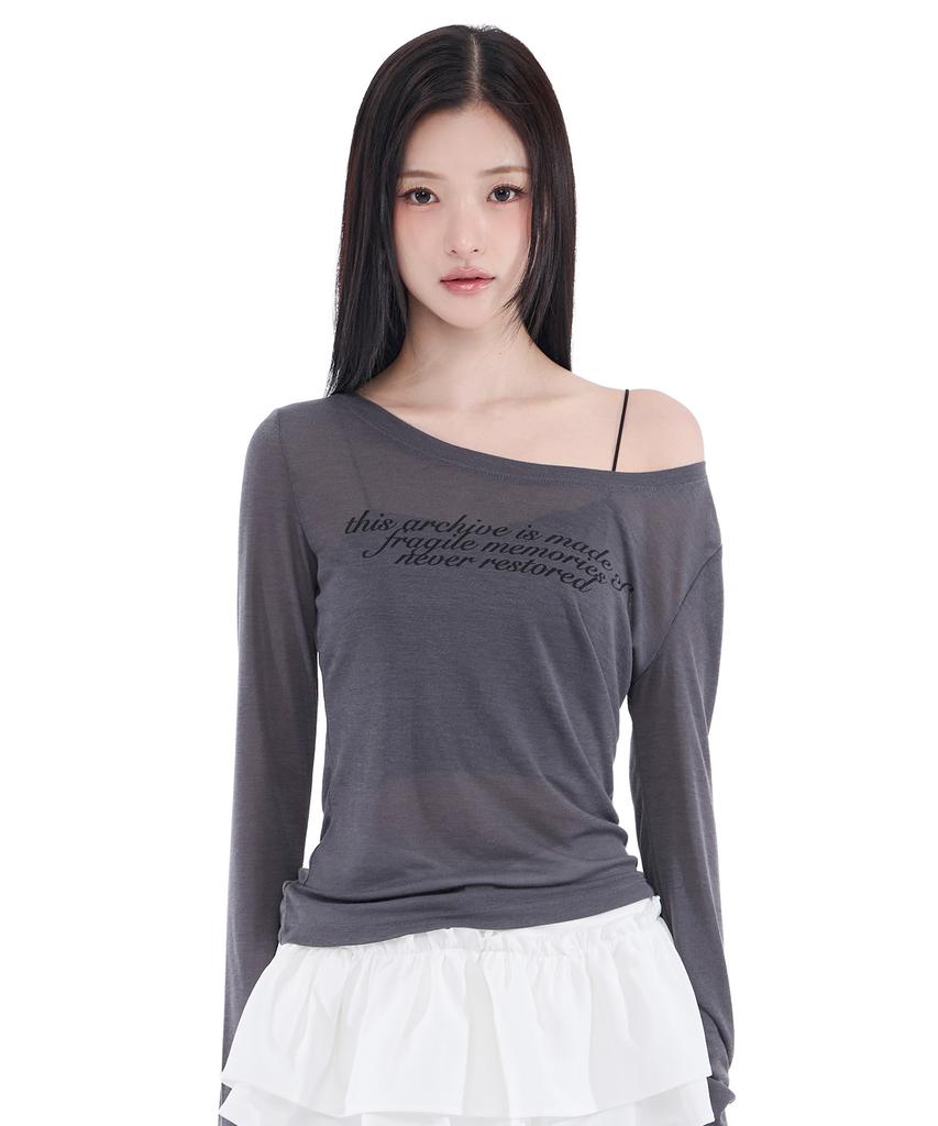 Alkialka Sheer Long Sleeve (Charcoal)
