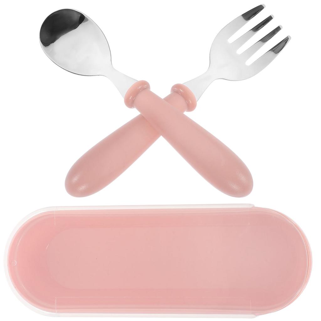 1 Set Edelstahl Kinderbesteck Kleinkind Löffel Gabel Kinder Besteckset Mit Aufbewahrungsbox Praktisch Für Kleine Hände
