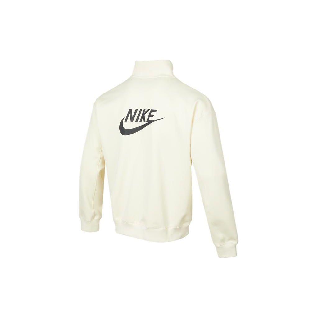 Nike Casual Logo Print Half-Zip High Collar Pullover Sweatshirt Men Tops White DQ4238-113