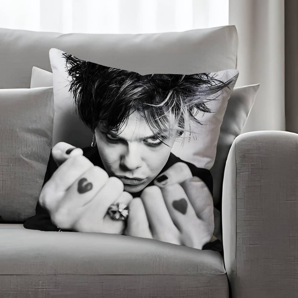 Singer YYungbluds Anime Celebrity Merchandise AllMatch Printed Pillow Case Sofa Car Office Room Decoration Protector