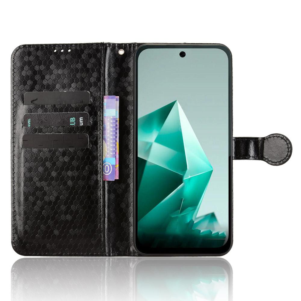 

For Infinix Note 50x 5G Wallet Case Dot Pattern Imprint PU Leather Phone Cover Green