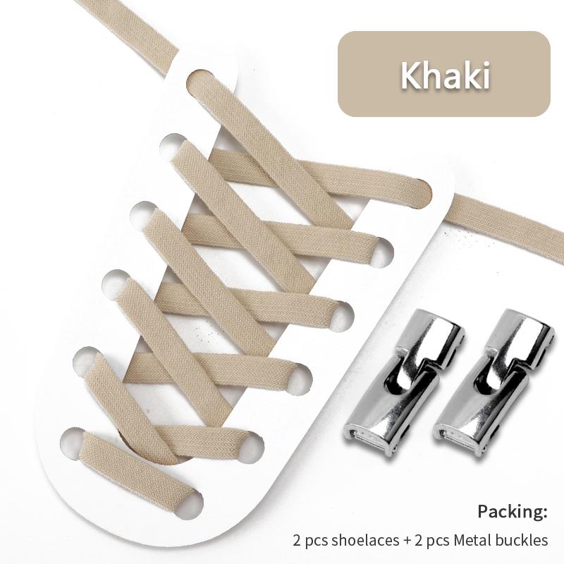 

MO.8, 4 шт., шнурки с перекрестным замком без завязок, кроссовки с эластичными шнурками шириной 8 мм для детей и взрослых без завязок, шнурки с резинками, аксессуары для обуви Khaki