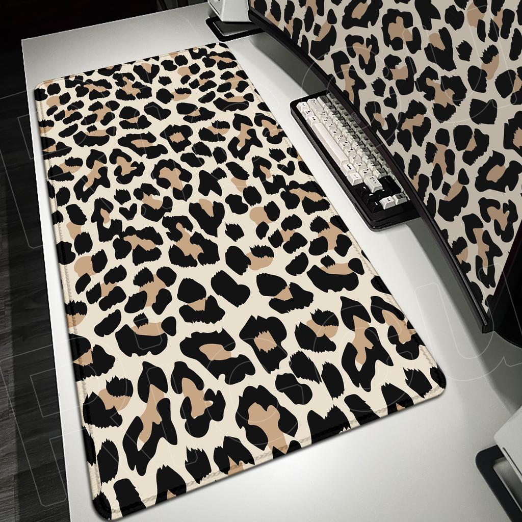 Fashion Leopard Print 120x60cm Oversized Keyboard Desk Pad Home Office Decoration Carpet Laptop Gaming Accessories Girl Mousepad