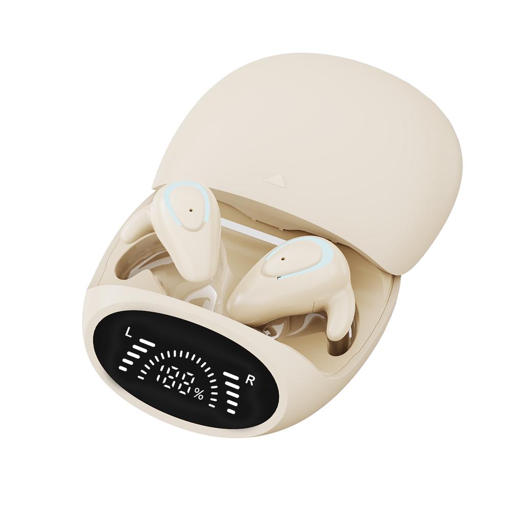 Mini Wireless Bluetooth Earbuds, Thin & Compact, Digital Power Display, Long Playtime for Sport/Travel/Daily Use