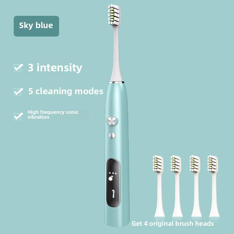 Electric Toothbrush, Sonic Vibration Induction Charging, Free Electric Toothbrush Head