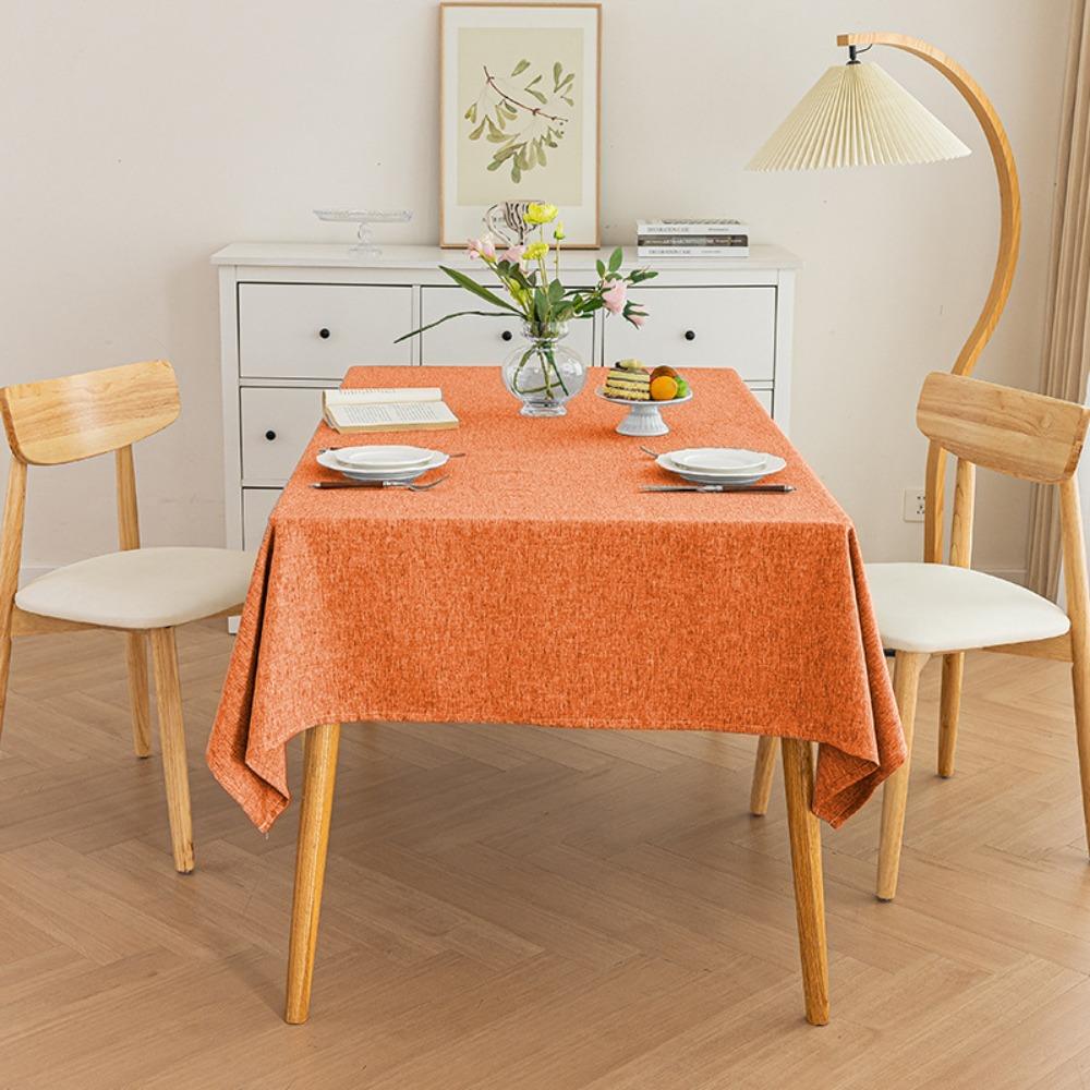 Dustproof Table Cover Waterproof Table Decor Cloth Cotton Linen Tablecloth  Kitchen