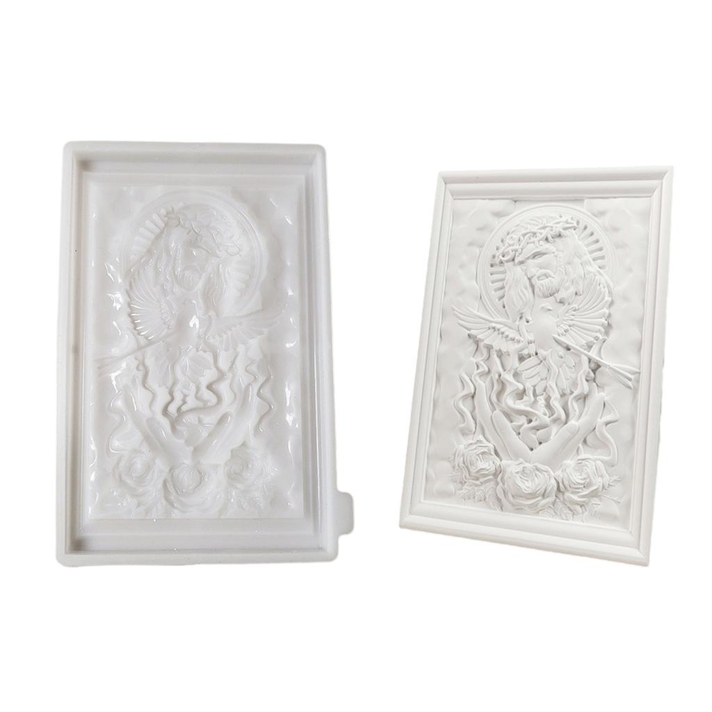 Flexible 3D Silicone Christ Mould for Creative Candle and Soap Projects Crafting Ornament Easy To Use and Clean