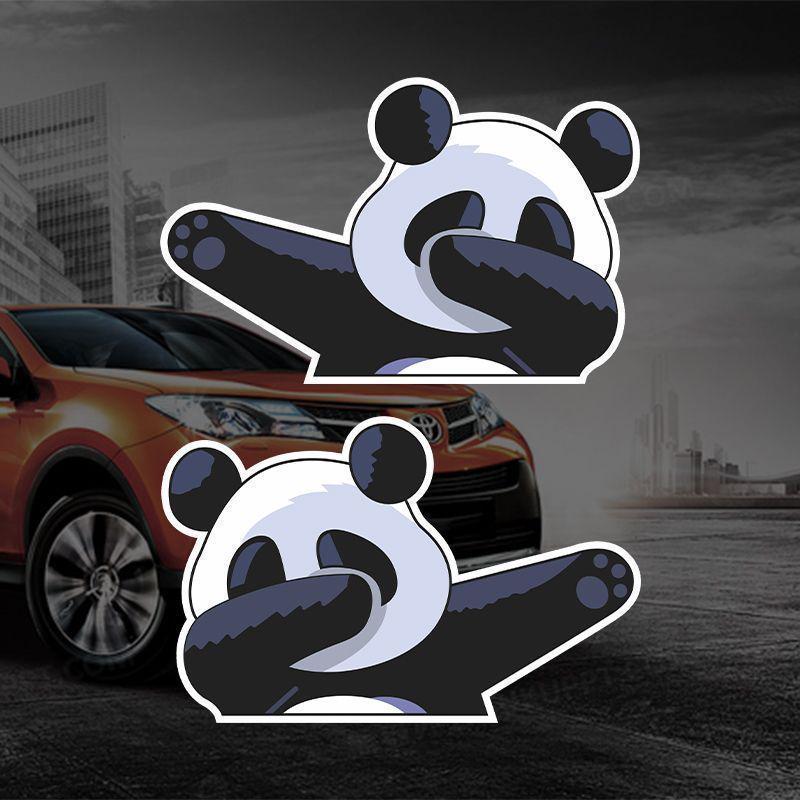 Panda Hip-hop Fun Cartoon Sticker for Motorcycle & E-Vehicle Windows