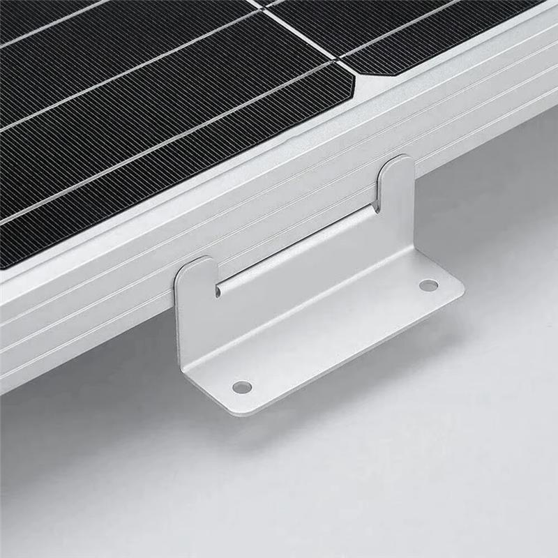 Roof Mounting Z-Style Solar Panel Bracket Kits 8PCS Photovoltaic Panel Z-Bracket Stand For Car Boat RV Yacht Black