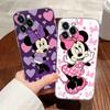 Cartoon Minnie Mouse Transparent Phone Case For iPhone 17 Pro Max 17E 11 12 13 14 15 16 Pro Max Plus 17 Air 16E 7 X Disney Cover