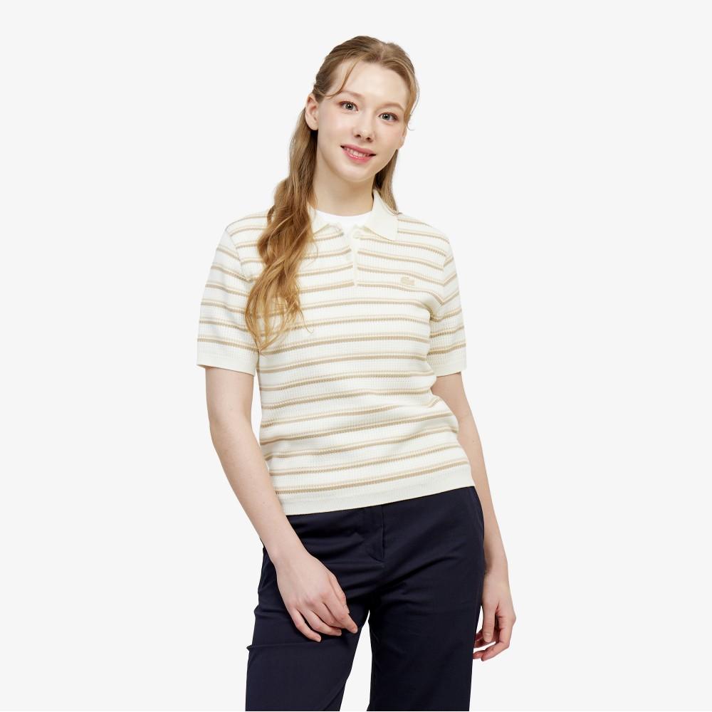 [lacoste] Женская полоскатая футболка-свитер PF710E-56G02S 34