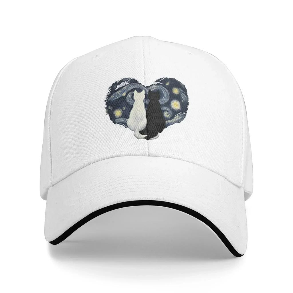 Van Gogh Cat Baseball Cap y2k Cute Hip Hop Hats Summer Unisex Unisex Outdoor Sports Snapback Cap