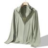 High-Quality Summer UV Protection Ice Silk Hooded Jacket with Stand Collar