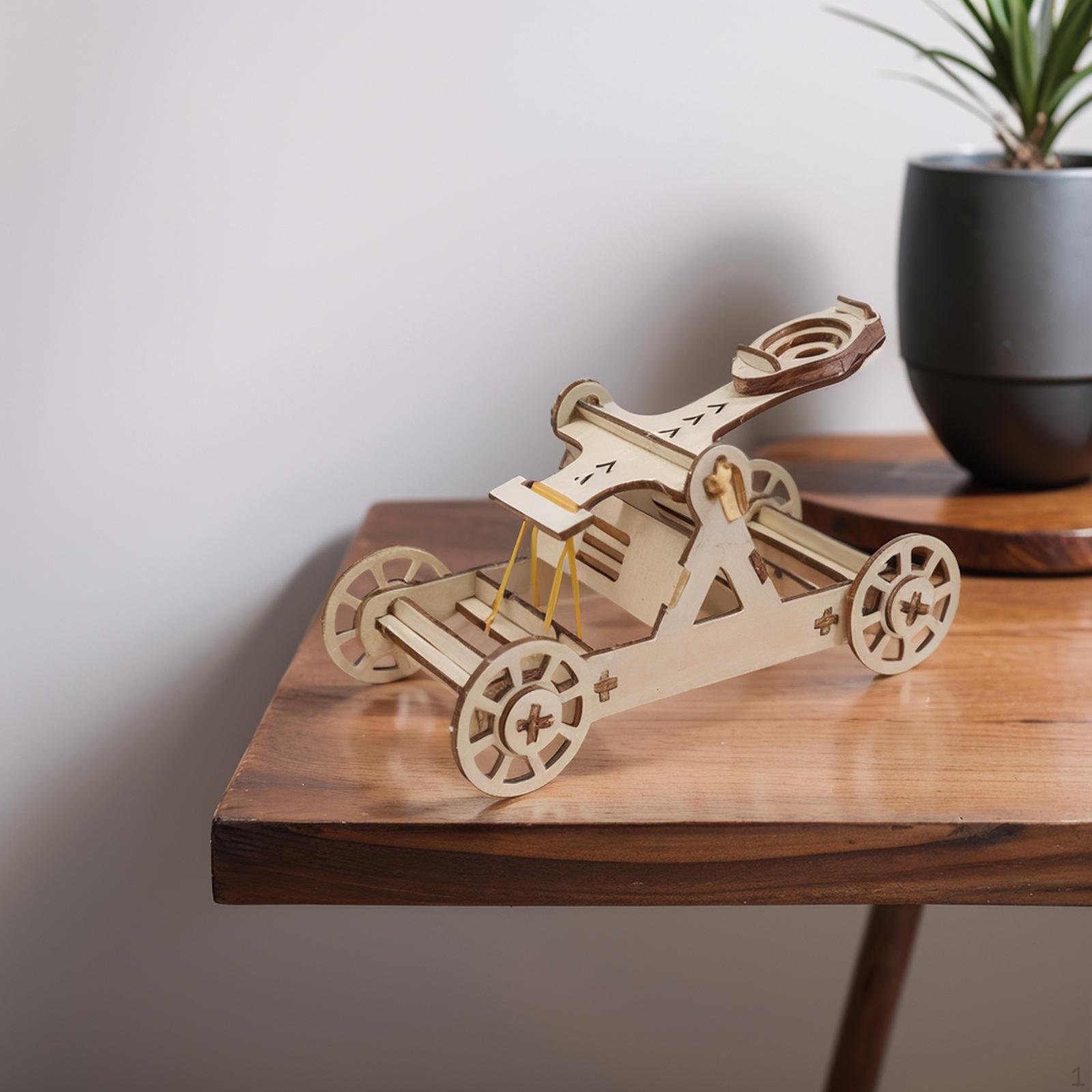 Science Experiment Toy Wooden Sturdy Catapult DIY Siege Device for Teens Kids Girls