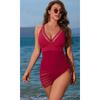 Women High Waist Backless One Piece Mesh Drawstring Sexy Slim Fit Bikini Swimsuit