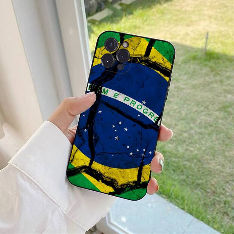 Brasil flagg Brasilien Flagge  Telefondeksel For iPhone 13 Pro MAX 14 11 12 Mini X XS XR 6 7 8 Plus SE 2020 Mykt TPU-deksel