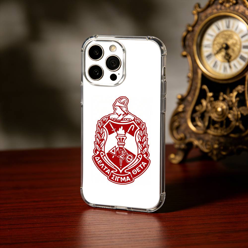 D-Delta S-Sigma Theta Phone Case For iPhone17,16,15,14,13Pro Max,us,Soft Silicone Transparent Cover