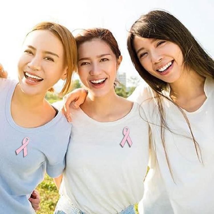 Glitter Ribbon Breast Cancers Enamel Pins Prevention Awareness Badge Brooches
