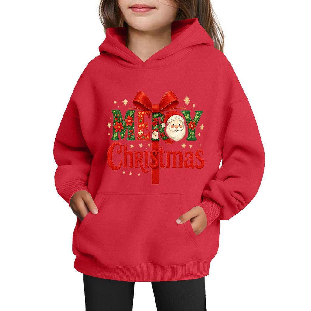 Sweatshirts For Teen Girls Hoodies Long Sleeve Drawstring Pullover Cute Printed Oversized Hoodie Christmas