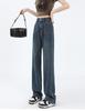 Women's Plus Size High Waist Wide Leg Jeans - Slim Fit, Winter, Thicken, Straight Leg, Loose, Drapey Long Pants
