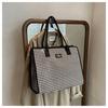Borsa di grande capacità Borsa a tracolla popolare da donna per la primavera e l'estate Borsa tote scozzese per tutte le partite Borsa tote in tela Borsa per mamma