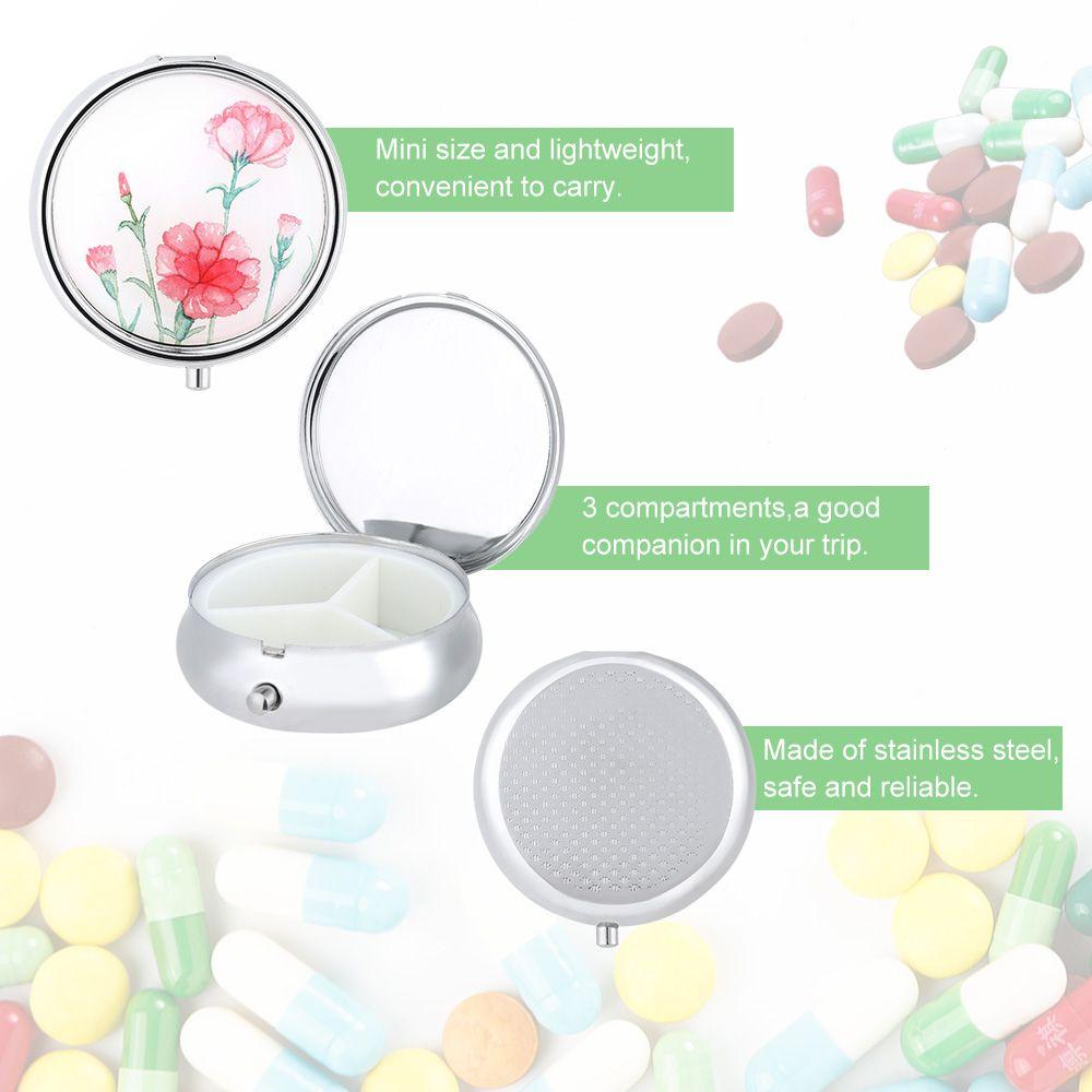 Candy Portable Travel Pill Cases Pill Box Makeup Storage Container Medicine Organizer