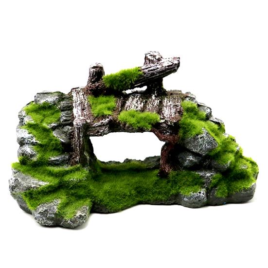 

Resin Simulation Moss Rockery Fish Tank Aquarium Decor Landscape Ornament Craft A