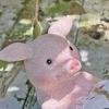Hanging Resin Pig Figurine Cute Piggy Lying in Hammock Reading Book Hanging Animal