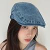 [Cowboy Is Cool] Denning Style Retro Denim Forward Hat Adjustable Big Head Circumference Fashionable Versatile Duckbill Hat Tide