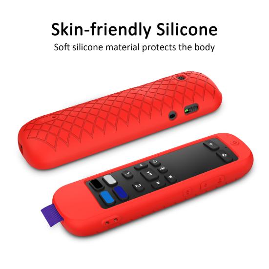 Protective Cover Comfortable Grip with Strap Stain-resistant Shockproof Anti-slip Texture Effective Protection No Yellowing Smart TV Remote