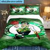 Celtics Logo 3pcs Bedding Set,Including 1pc Duvet Cover And 2pcs Pillowcases Perfect Gift for Christmas,Ideal for Bedroom, Dormitory