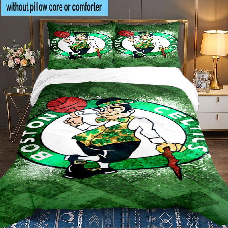 Celtics Logo 3pcs Bedding Set,Including 1pc Duvet Cover And 2pcs Pillowcases Perfect Gift for Christmas,Ideal for Bedroom, Dormitory