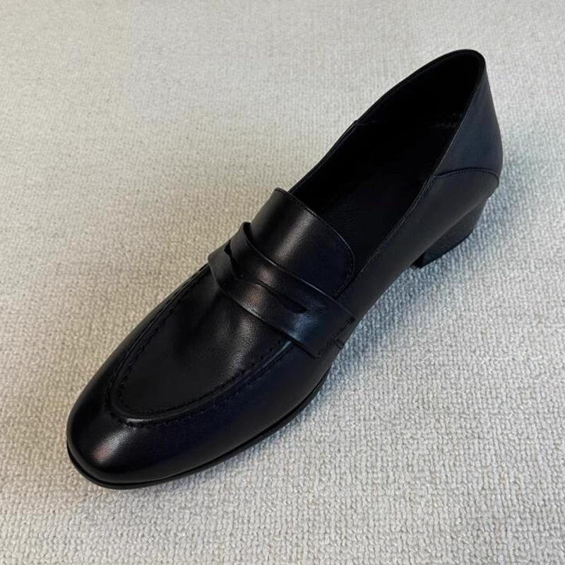 Fashion Fashionable Versatile Women's Pumps 2025 Spring Autumn Retro Casual Loafers Men's Round Toe Office Work Shoes Zapatillas