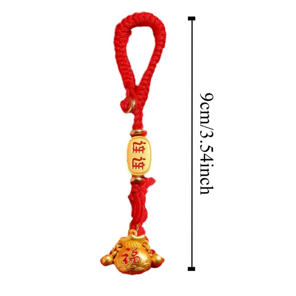 Rope Woven Lucky Keychain Chinese Style Car Keyring Creative Fortune Bag Pendant  Women