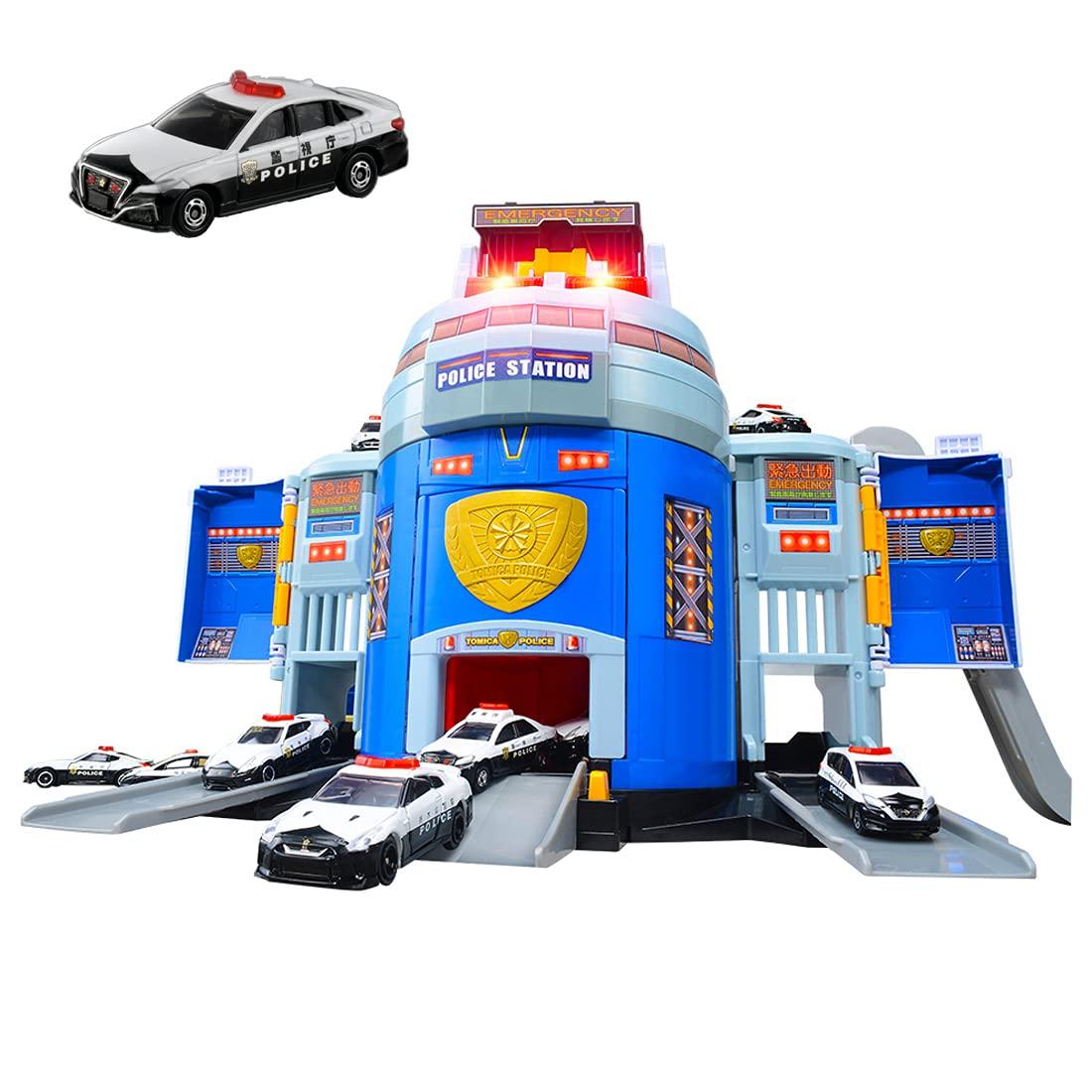 

преимущества Полицейский участок Tomica DX Оригинальная модель Tomica Toyota Crown с патрульной машиной [включена информация от производителя] Трансформация!