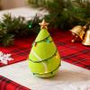 Tisch-Weihnachtsbaum Hochwertiger Weihnachtsbaum Handgefertigte Weihnachtsbaum-Figur im Sportball-Design mit Kunstleder
