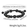 Adjustable Square Volcano Lava Stone Bracelet For Man Trendy Black Glass Beaded Bracelet Men Jewelry Gifts