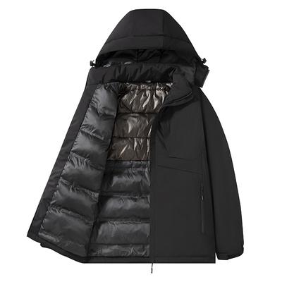 Autumn and Winter Outdoor Thickened Windproof and Warm Hooded Cotton Jacket for Men and Women, Windproof Simple Jacket