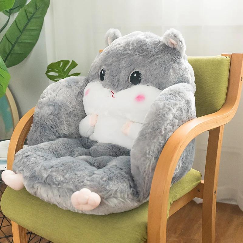 Hamster Cushion Back Office Chair Cushion Sofa Pillow Cushion Home Decoration Tatami Cute Lumbar Support Birthday Gift