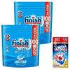 Finish Dishwasher Detergent Tablets Power Cube 100 Tablets X 2 (200 Washes) + Sample (All-in-One Premium Power Ball Cube Dishwasher Detergent 3