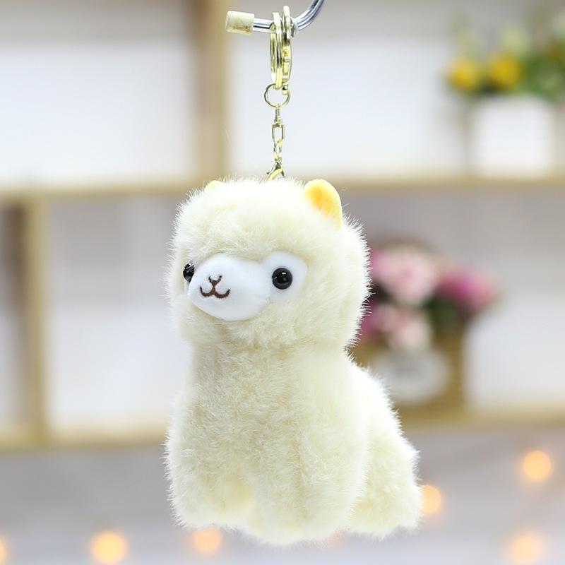 European Mink Alpaca Bow Tie Alpaca Rainbow Alpaca Plush Toy Bag Keychain Pendant
