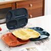 1PC Drop- Divided Plates, Microwave & Dishwasher Safe, Lightweight Plastic Picnic Plates Made of Healthy Materials