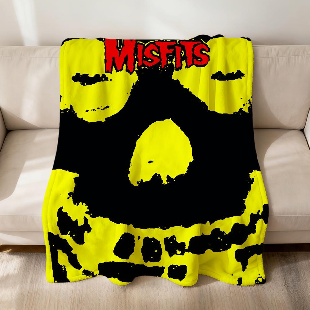 cool garbage Punk Music BAND M-Misfitstry m-Misfits Flannel soft warm plush blanket sofa living room hogar bed home Car portable