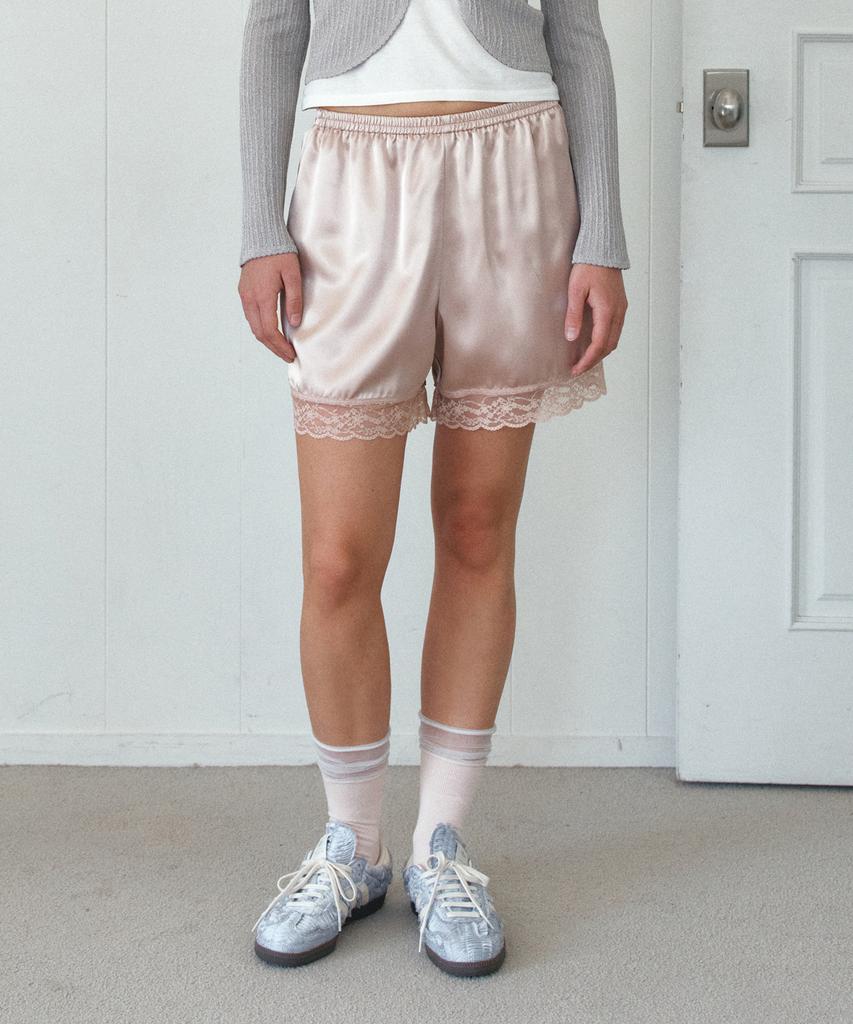 Banwonateullie P3308 Lace Silky Shorts_Soft Pink